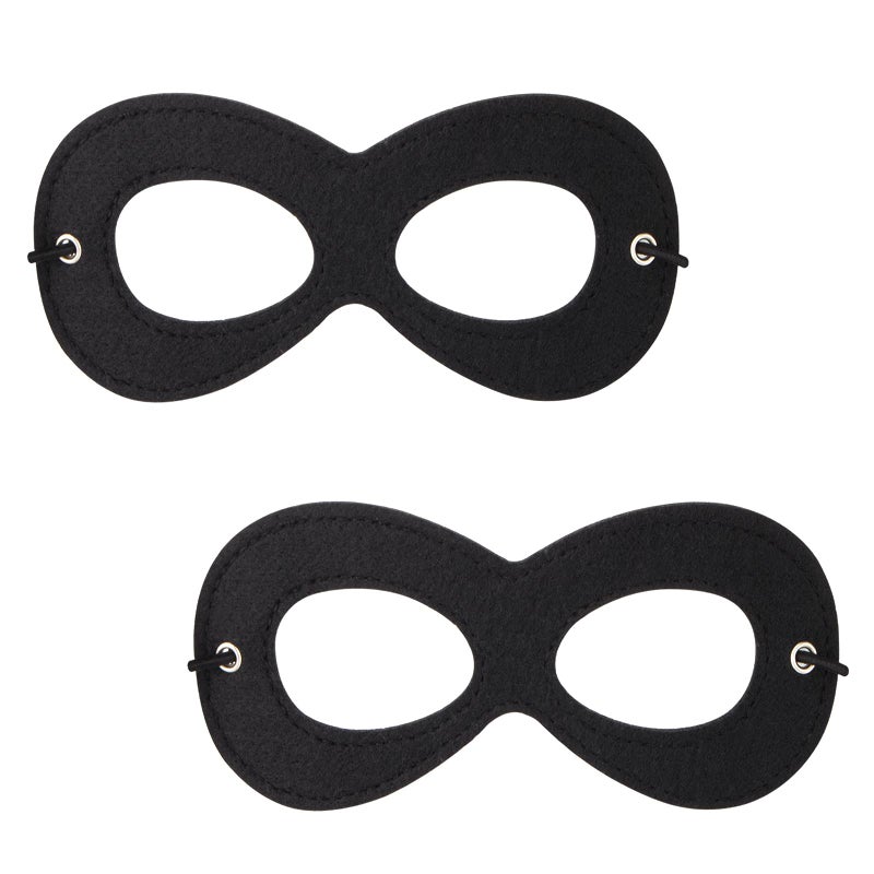 AIMIKE 2Pcs Superhero Masks, Black Felt Eye Mask, Halloween Dress Up, Adjustable Half Mask With Elastic Rope - Great Party Cosplay Accessory - Image 1